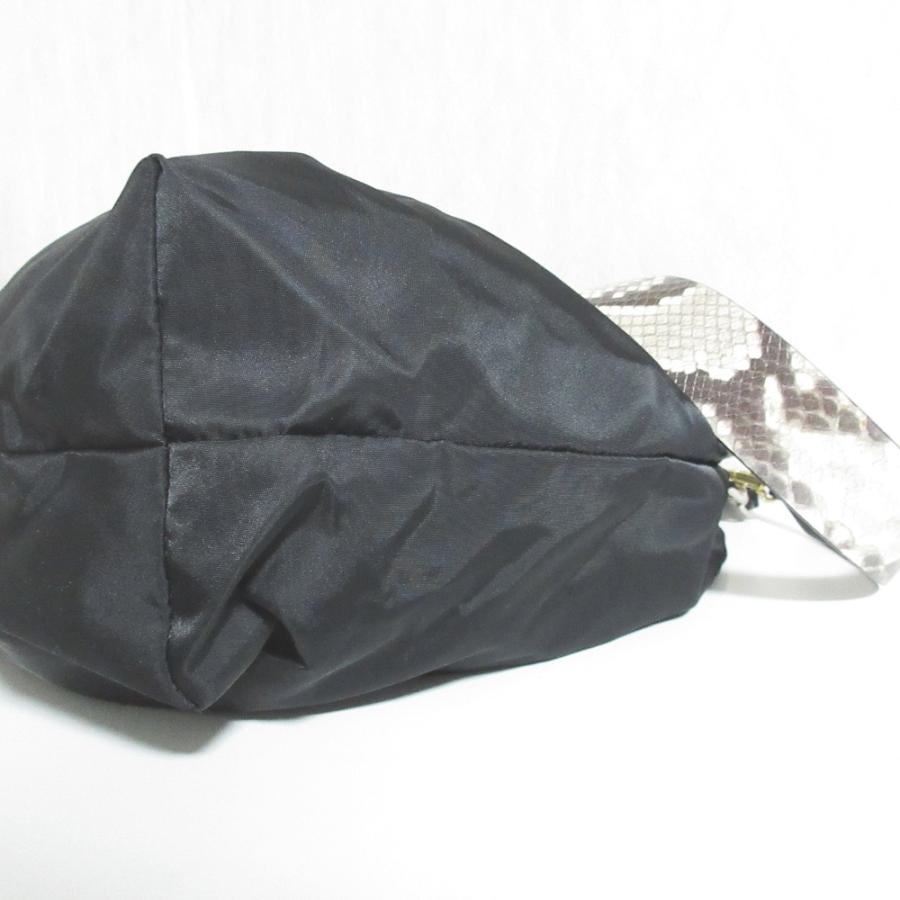ORSETTO（オルセット） 良品 パイソン柄ショルダーストラップ付き