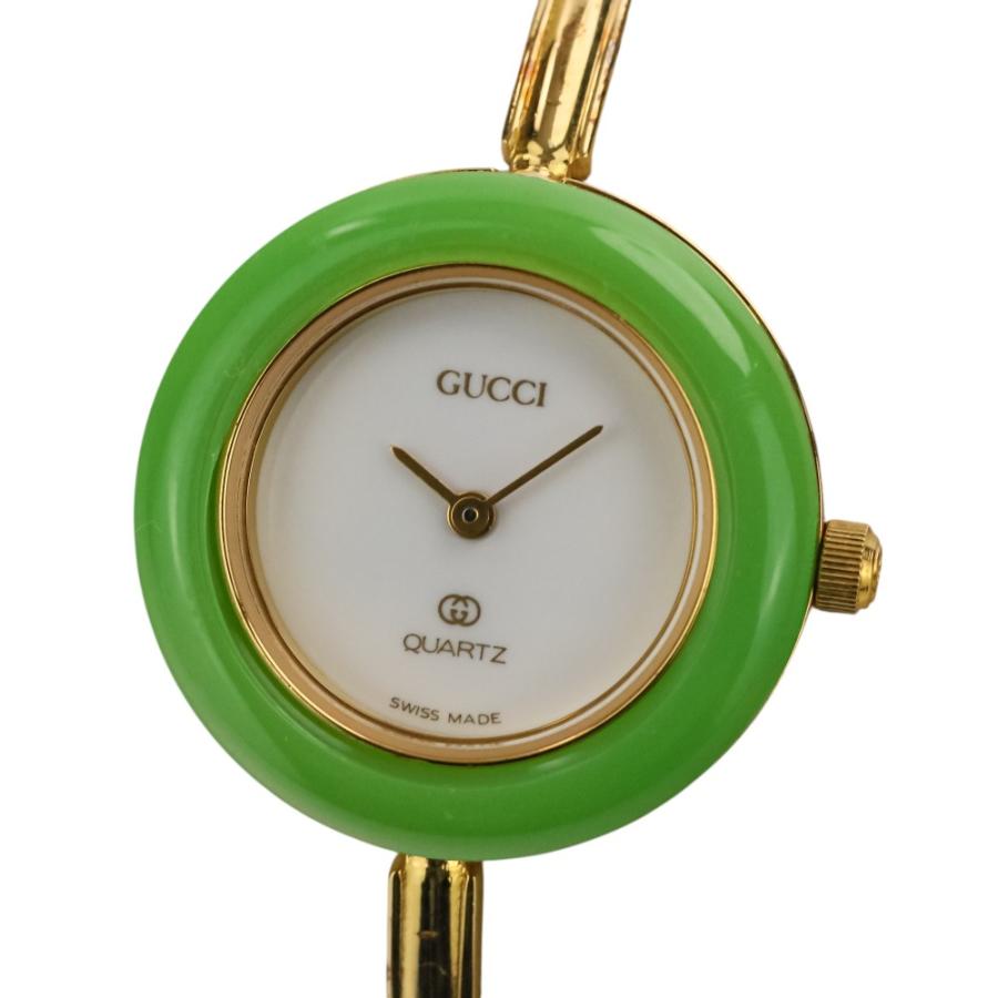 GUCCI 腕時計　チェンジベゼル　不動 GUCCI（グッチ） チェンジベゼル 腕時計 1100-L ホワイト ゴールド