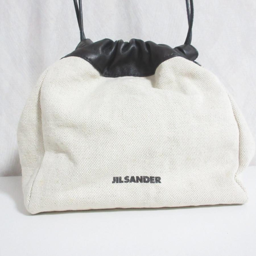 JIL SANDER（ジルサンダー） 美品 DUMPLING レザーコンビキャンバス