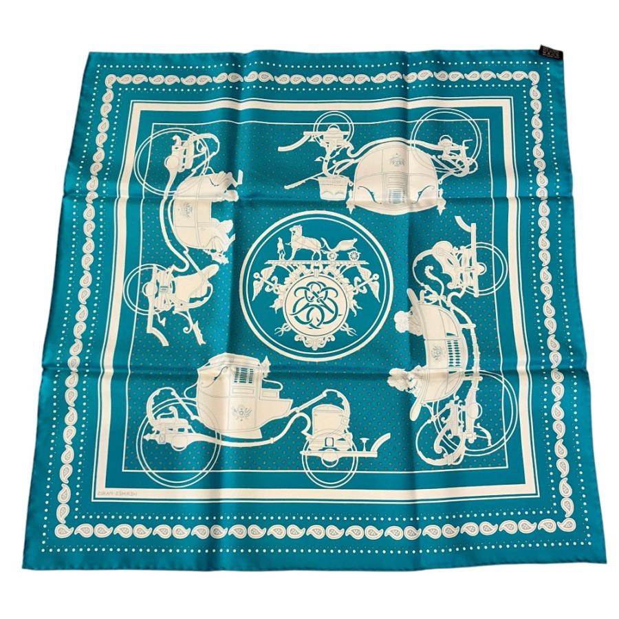 HERMES（エルメス） 新品同様 カレ55 Ex-Libris Turquoise コーラス