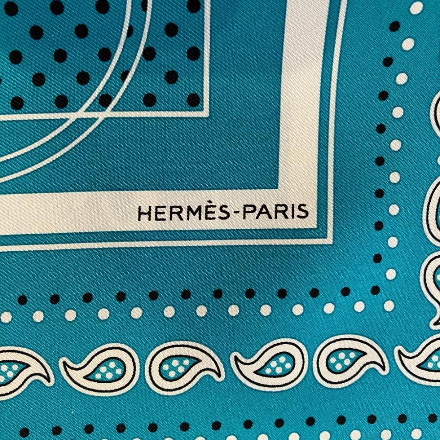 HERMES（エルメス） 新品同様 カレ55 Ex-Libris Turquoise コーラス