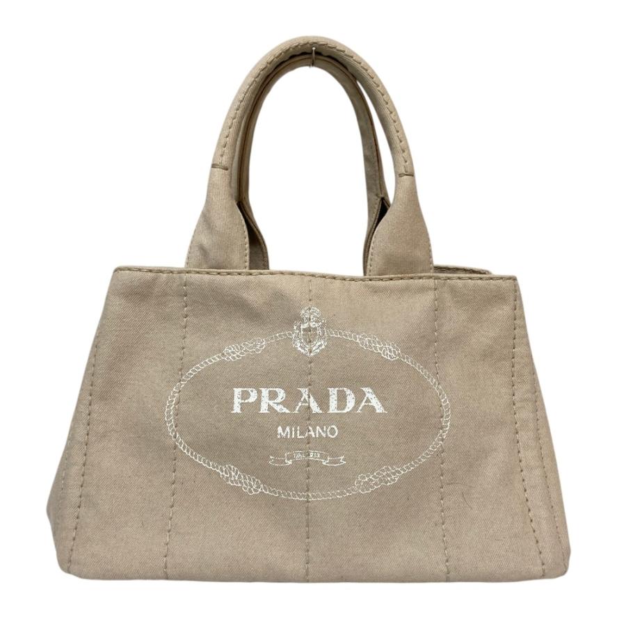 PRADA（プラダ） 良品 カナパ デニムトートバッグ B1877B ベージュ