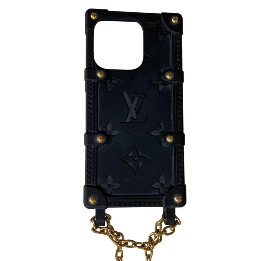 美品　ルイヴィトン　リ　トランク　iPhone 14Pro ブラック LOUIS VUITTON（ルイ・ヴィトン） 美品 リ トランク iPhoneケース