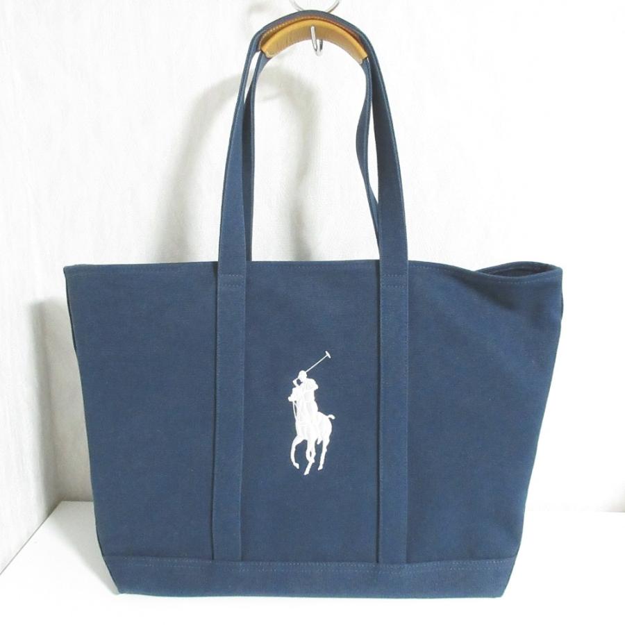 キャンバストートバッグ 古着 ラルフローレン バッグ 美品 RALPH