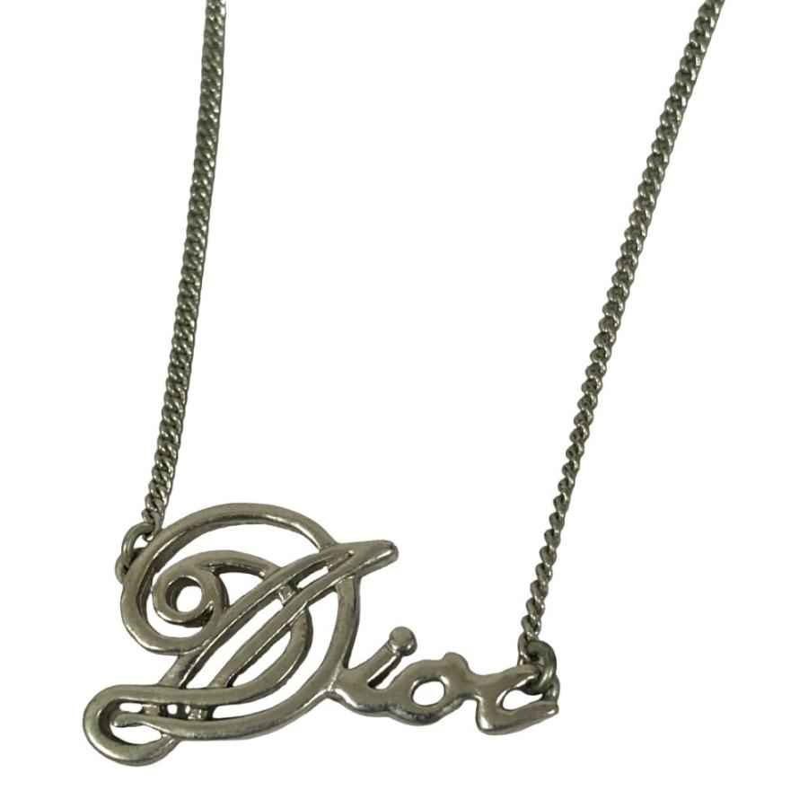 Christian Dior（クリスチャン・ディオール） ロゴネックレス シルバー