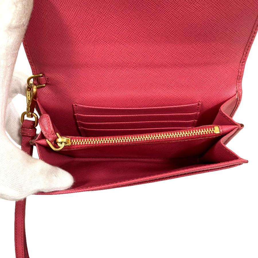 PRADA（プラダ） 良品 サフィアーノレザー ウォレット 二つ折り財布