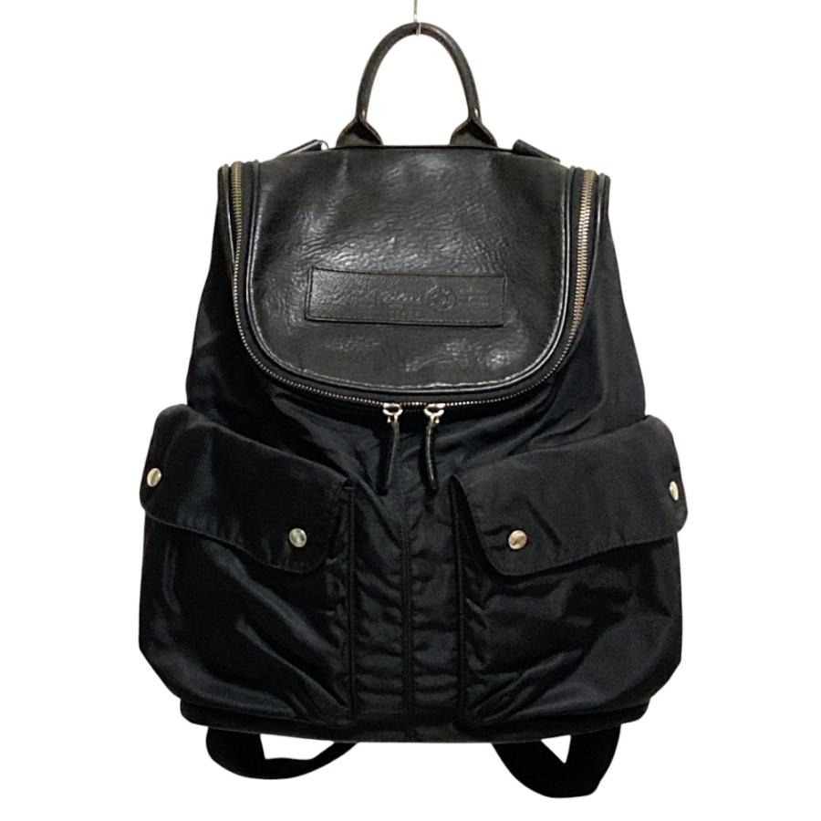 Felisi バックパック ネイビー レザーコンビ Felisi（フェリージ） 美品 レザー ナイロン コンビ リュックサック 15