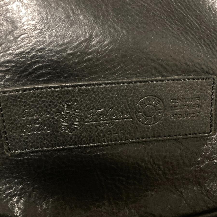 美品 Felisi フェリージ レザー ナイロン コンビ リュックサック 15-54 ブラック メンズ レディース 古着 中古_6