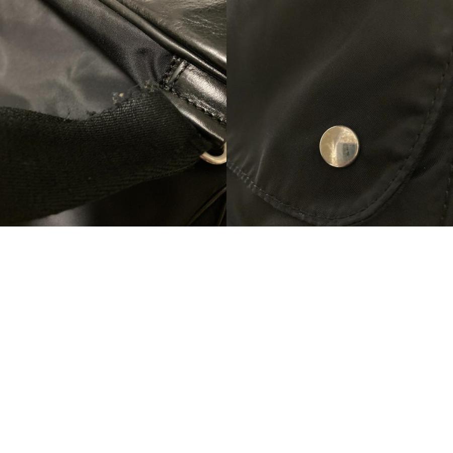 美品 Felisi フェリージ レザー ナイロン コンビ リュックサック 15-54 ブラック メンズ レディース 古着 中古_9