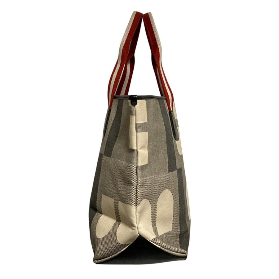 Bally（バリー） 良品 ビジーB ロゴキャンバス トートバッグ グレー
