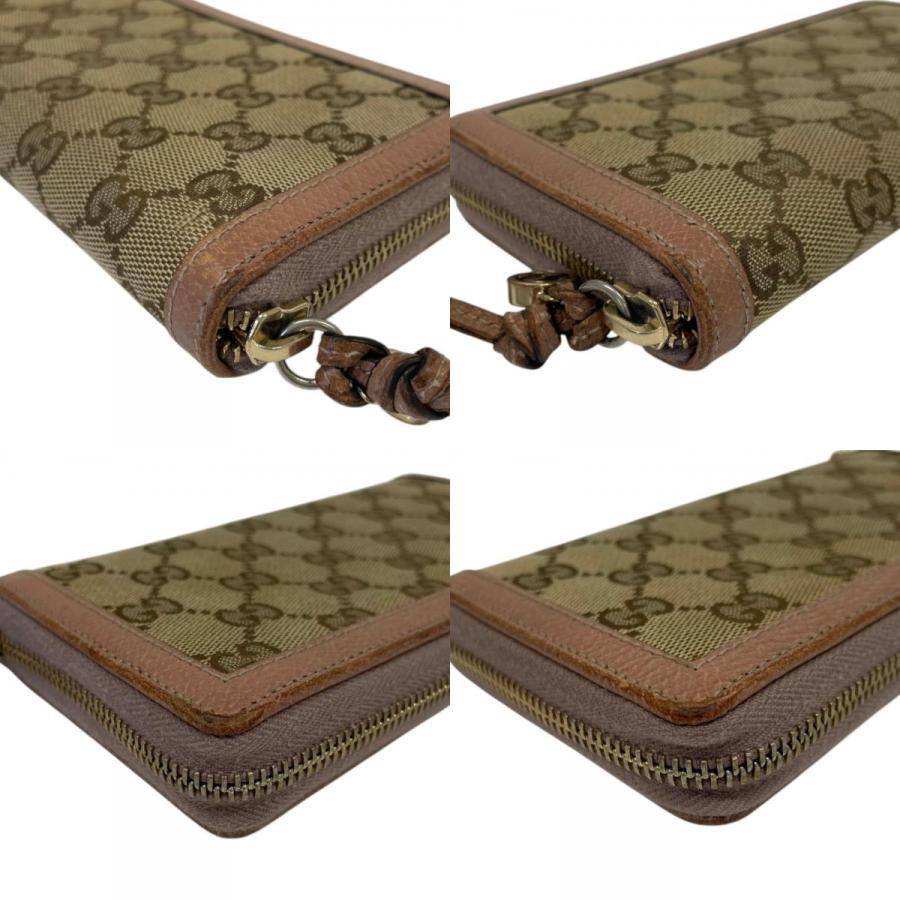 GUCCI（グッチ） 良品 ブリー GGキャンバス ラウンドファスナー ロング 