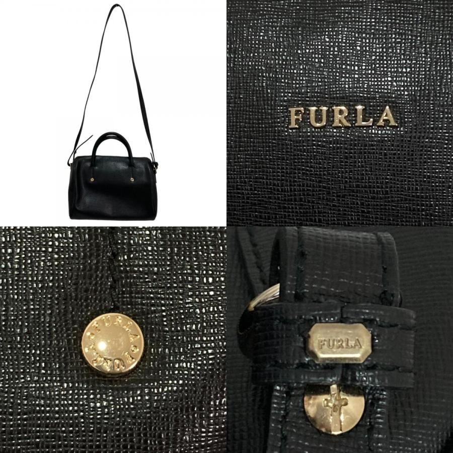 【美品】FURLA フルラ ミニボストンバッグ ALISSA 2WAY レザー FURLA（フルラ） 美品 アリッサ レザー 2WAY ミニボストン