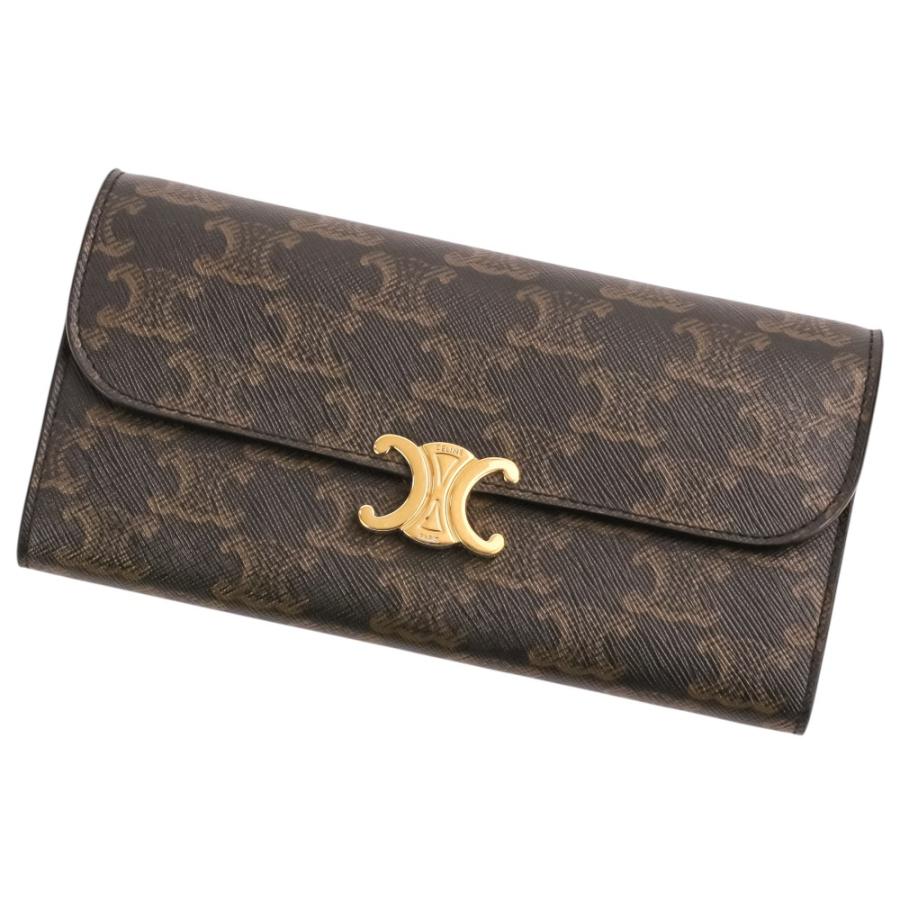 CELINE（セリーヌ） 良品 PVC トリオンフ金具 ロングウォレット 長財布