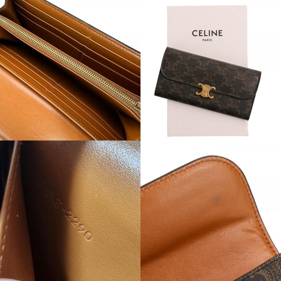 CELINE（セリーヌ） 良品 PVC トリオンフ金具 ロングウォレット 長財布