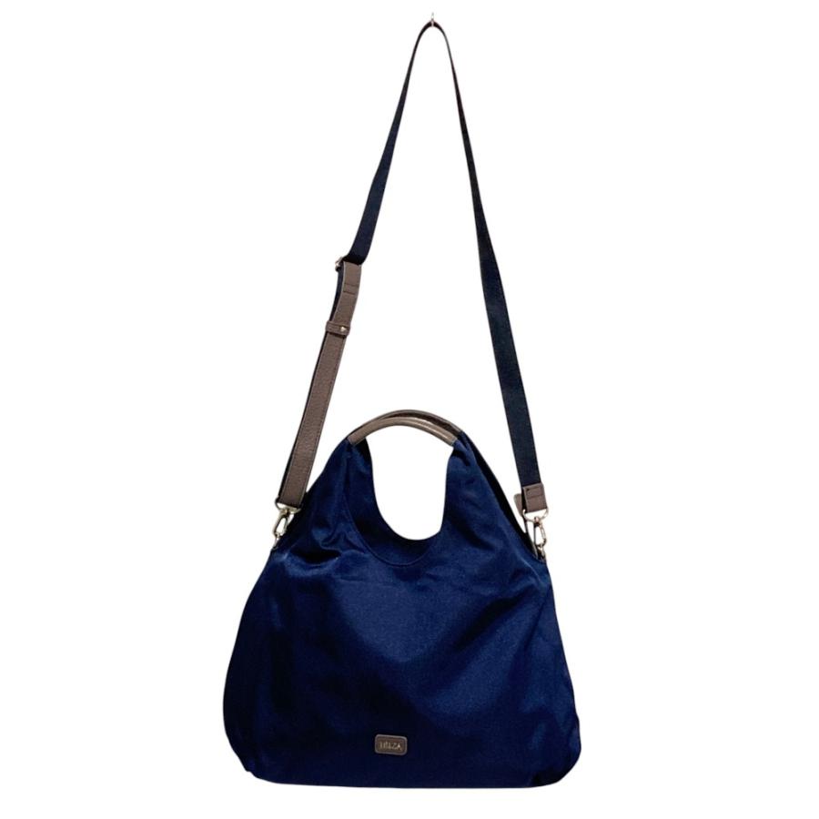 IBIZA（イビサ） 新品同様 ナイロン 2WAY ハンドバッグ ネイビー 