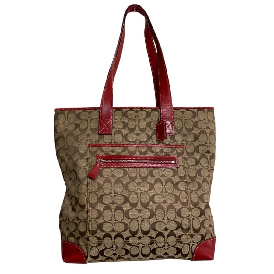 COACH（コーチ） 美品 シグネチャー キャンバス トートバッグ 6071