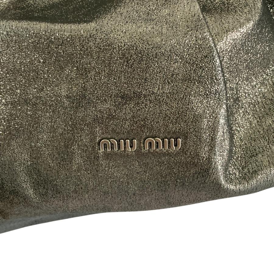 miu miu（ミュウミュウ） 美品 グリッター レザークラッチバッグ