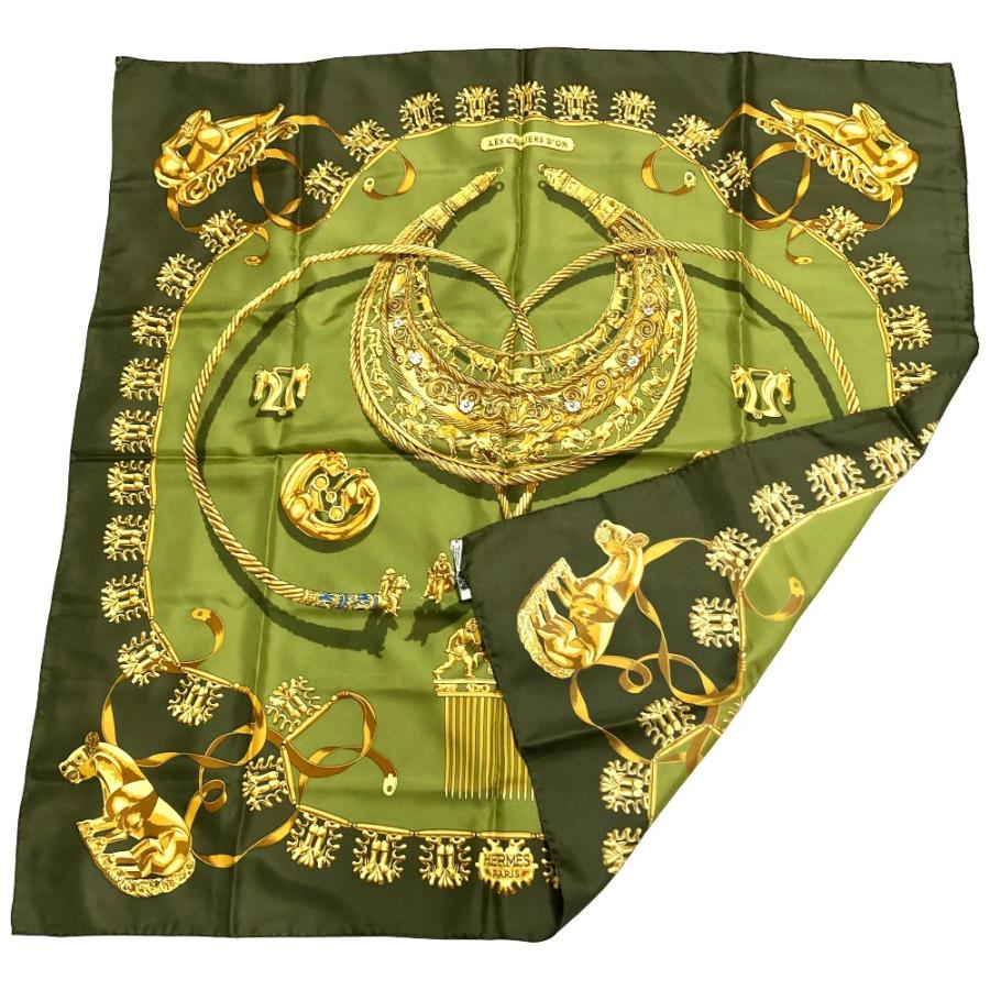 HERMES（エルメス） 美品 LES CAVALIERS D'OR 黄金の騎士 カレ90