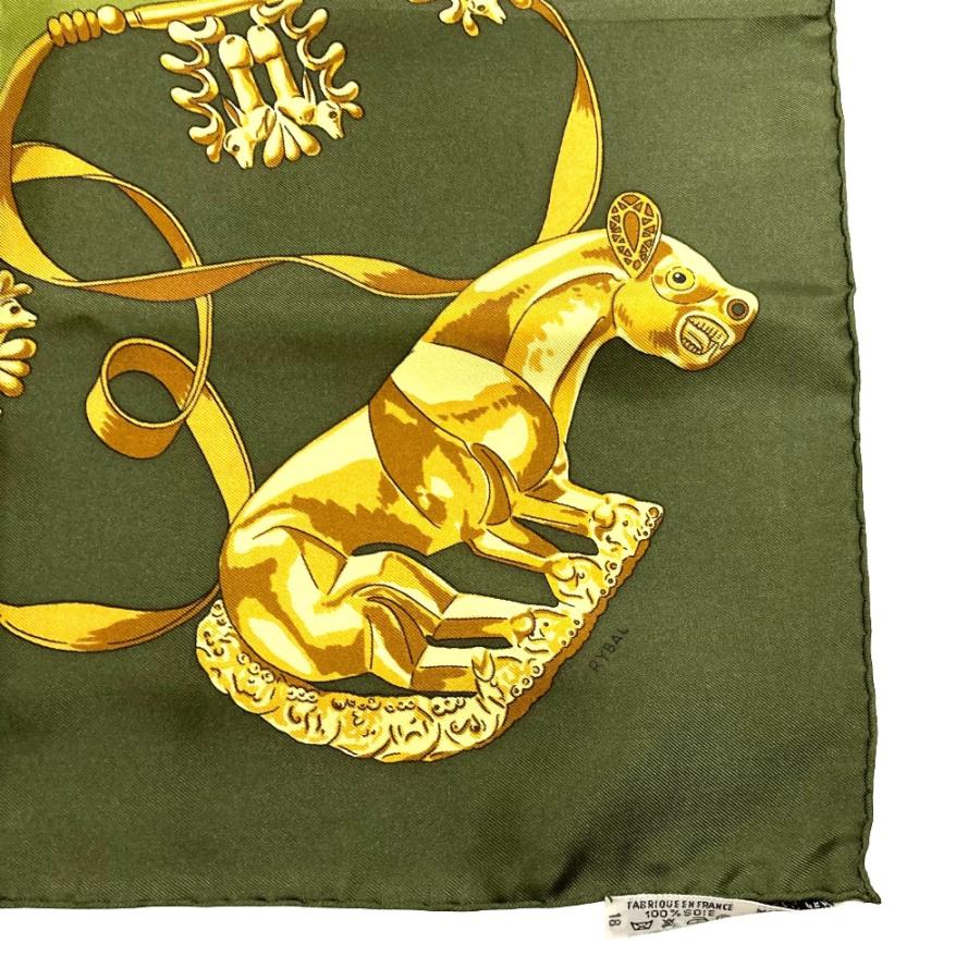 HERMES（エルメス） 美品 LES CAVALIERS D'OR 黄金の騎士 カレ90