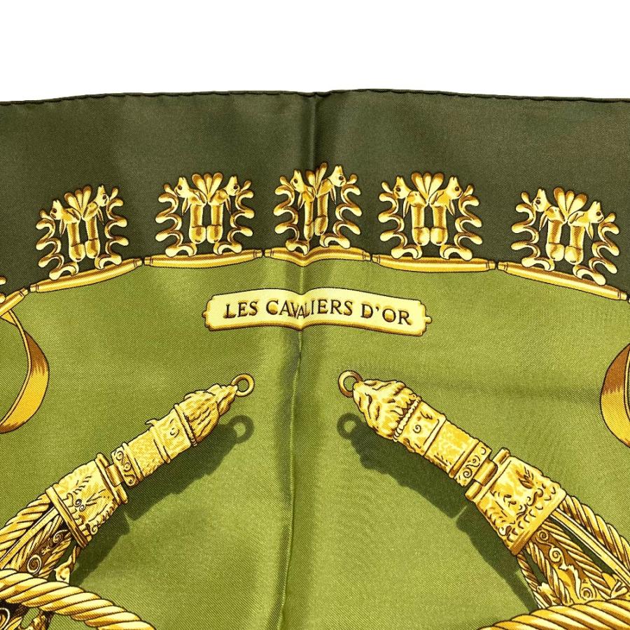 HERMES（エルメス） 美品 LES CAVALIERS D'OR 黄金の騎士 カレ90