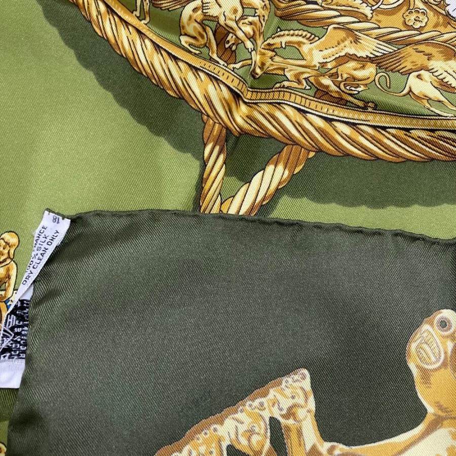 HERMES（エルメス） 美品 LES CAVALIERS D'OR 黄金の騎士 カレ90
