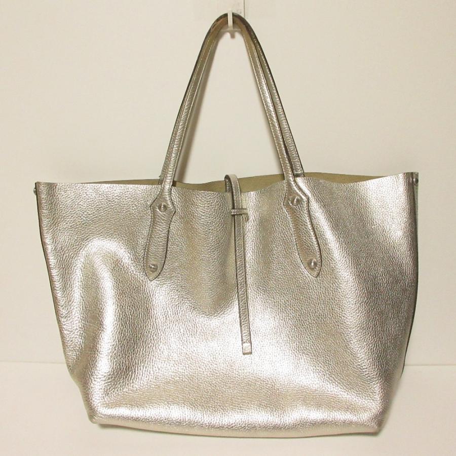良品 ANNABEL INGALL アナベルインガル レザートートバッグ シルバー 