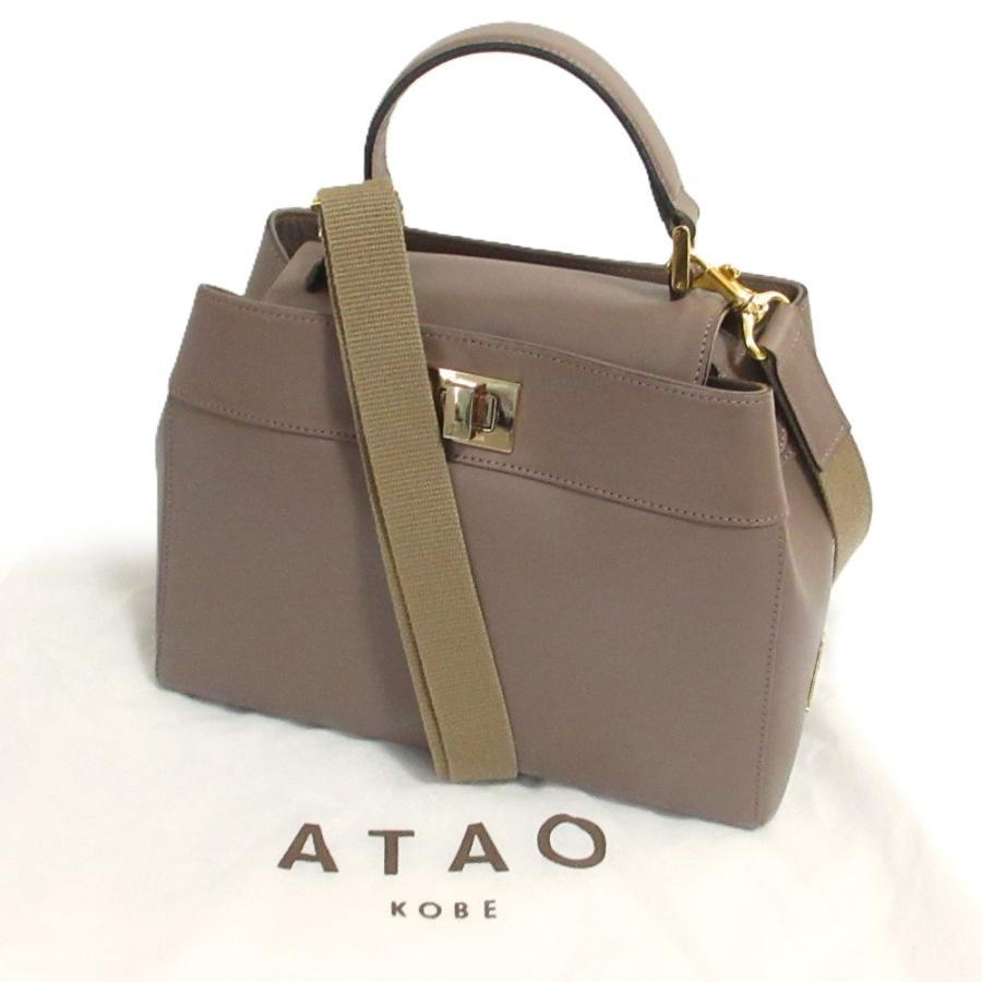 ATAO（アタオ） 良品 レザー ターンロック 2WAY ミニショルダーバッグ