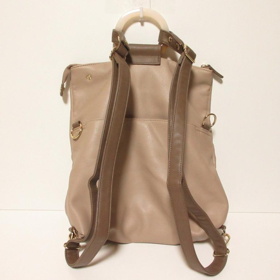 美品 earPAPILLONNER イアパピヨネ スタンドリュック ベージュ 革 ear PAPILLONNER（イア パピヨネ） 美品 Dリュック バックパック