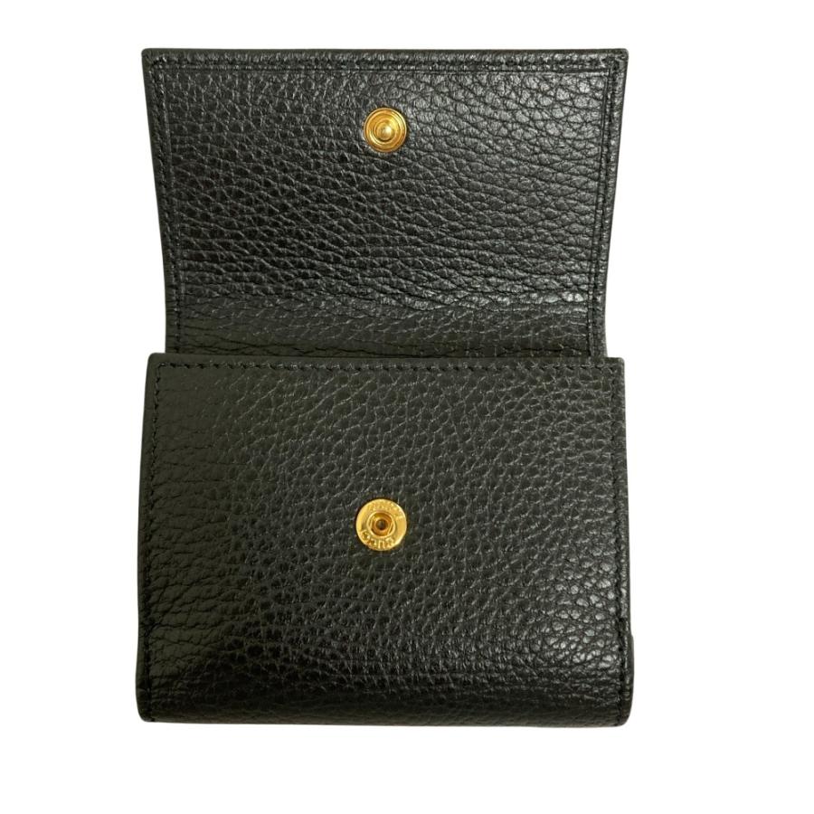 ✨美品✨グッチ GGマーモント　トリフォールドウォレット　524672 ブラック GUCCI（グッチ） 未使用 GG マーモント トリフォールド ダブルフラップ