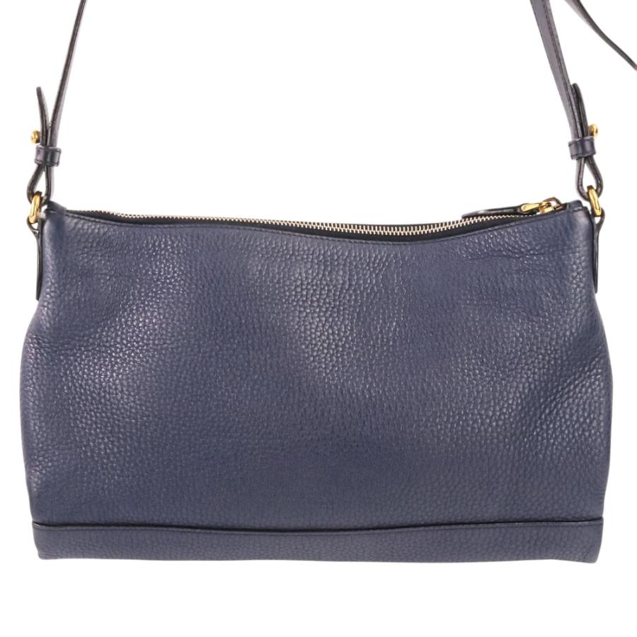 PRADA（プラダ） 良品 VIT.DAINO レザー ショルダーバッグ ストライプ
