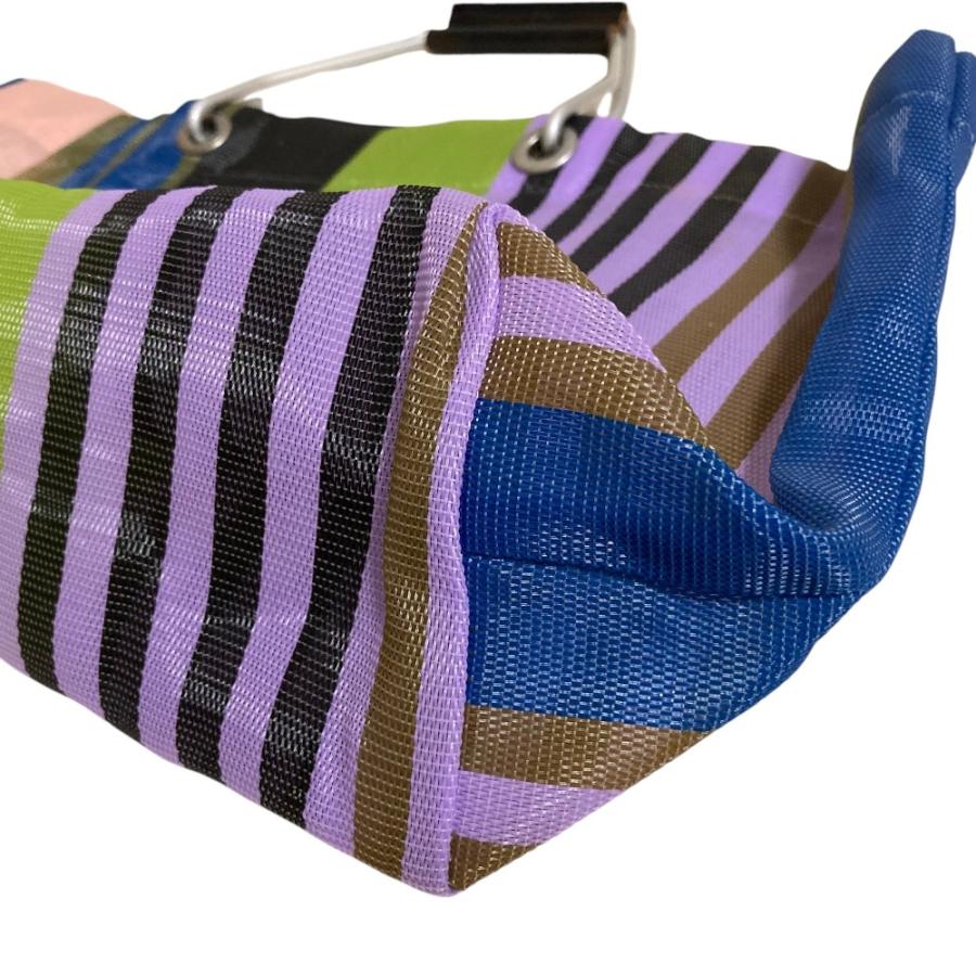 MARNI（マルニ） 美品 フラワーマーケット ストライプバッグ メッシュ