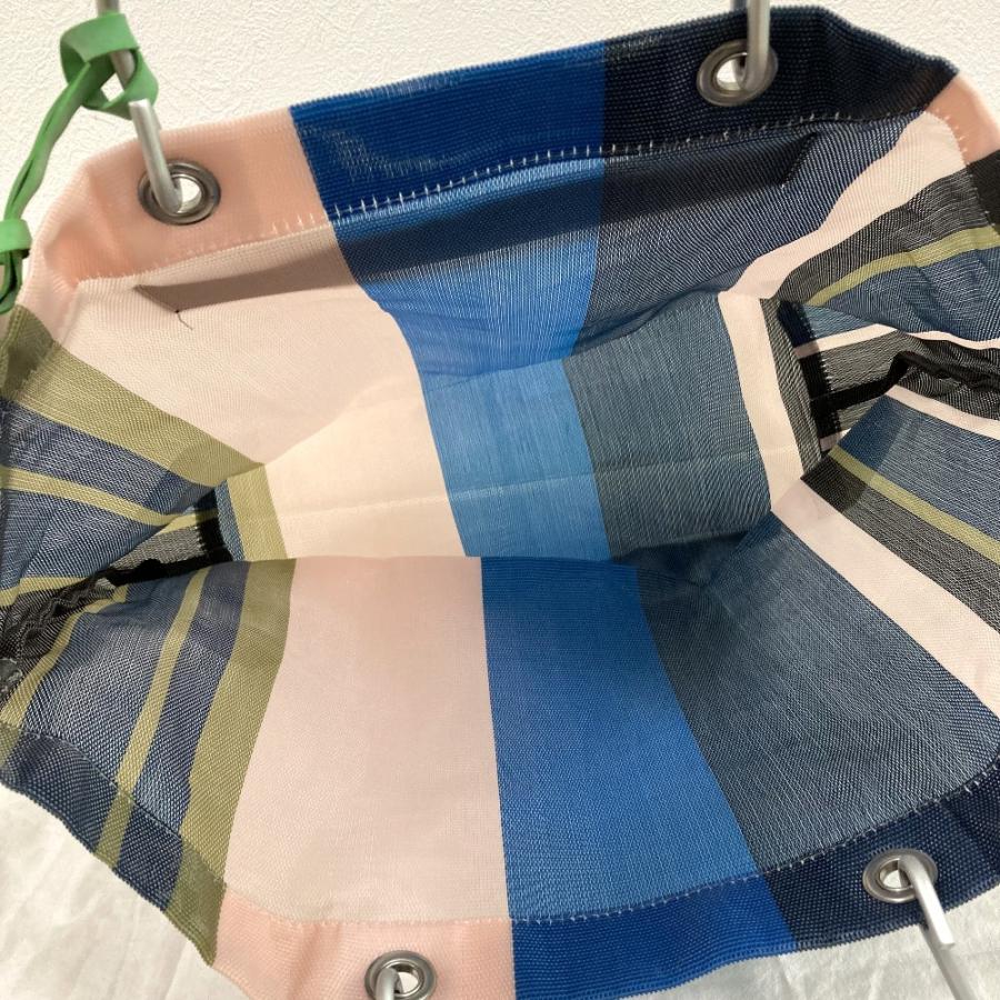 MARNI（マルニ） 美品 フラワーマーケット ストライプ メッシュ トート