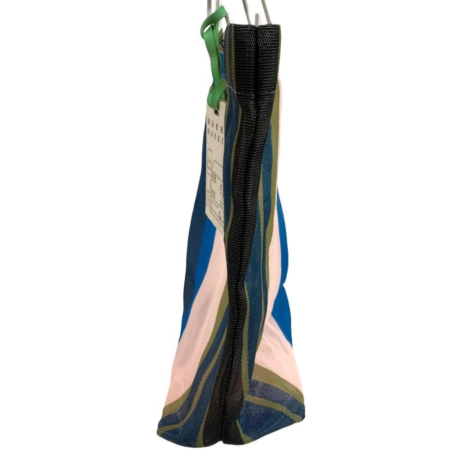 MARNI（マルニ） 美品 フラワーマーケット ストライプ メッシュ トート