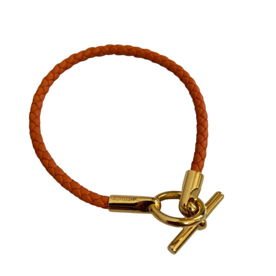 HERMES（エルメス） 美品 グレナン レザーブレスレット オレンジ