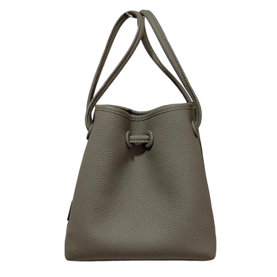 美品✨ ヴァジック ボンドミニ レザー 巾着 ハンドバッグ　手提げ グレージュ VASIC（ヴァジック） 美品 Bond Mini 巾着 ハンドバッグ グレージュ