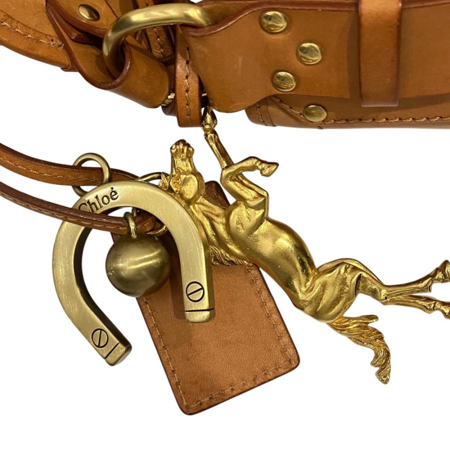 Chloe（クロエ） 良品 ケララ ホースチャーム付き レザー ハンドバッグ 