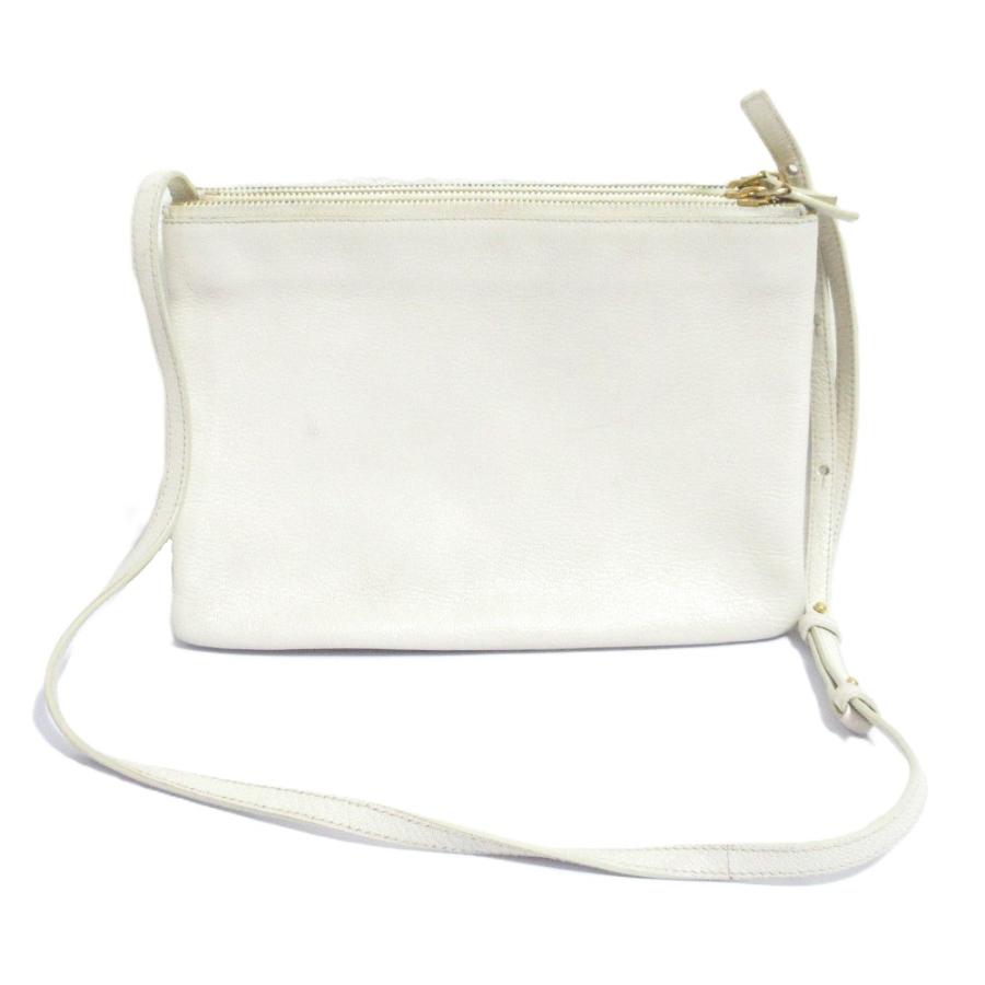 CELINE（セリーヌ） トリオ レザー ショルダーバッグ U-LA-0165 オフ
