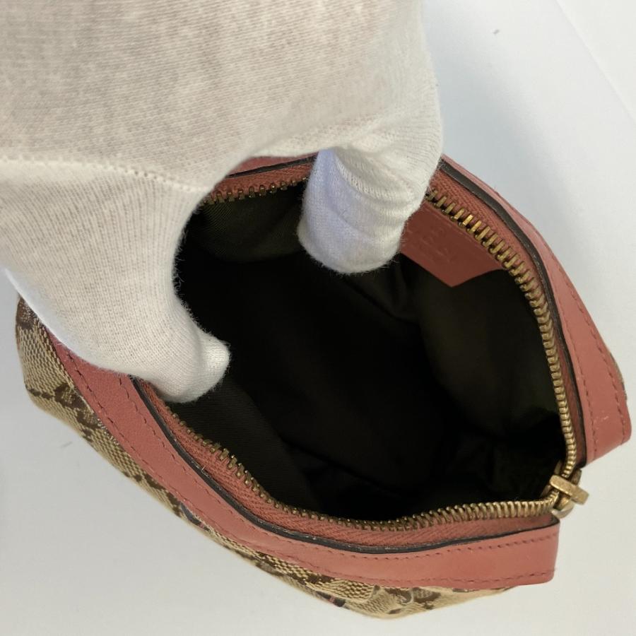 GUCCI（グッチ） 良品 GGキャンバス バンブーチャーム ポーチ 246174