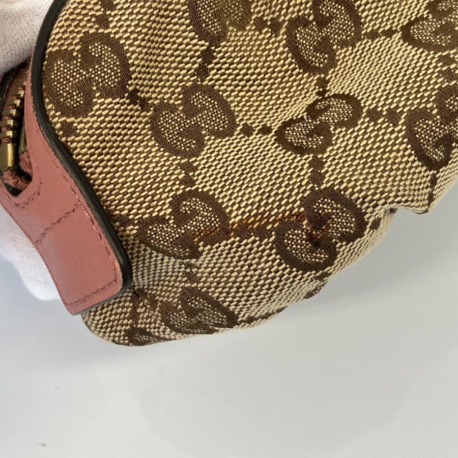 GUCCI（グッチ） 良品 GGキャンバス バンブーチャーム ポーチ 246174