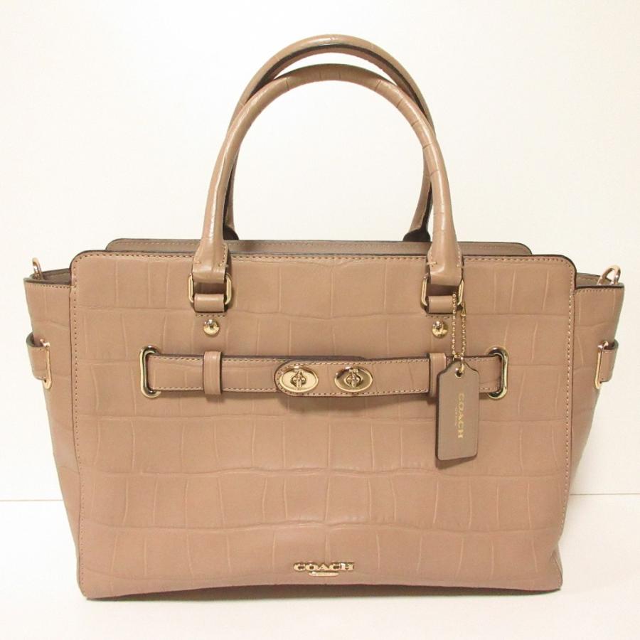 COACH（コーチ） 美品 ブレイク キャリーオール クロコ型押し 2WAY