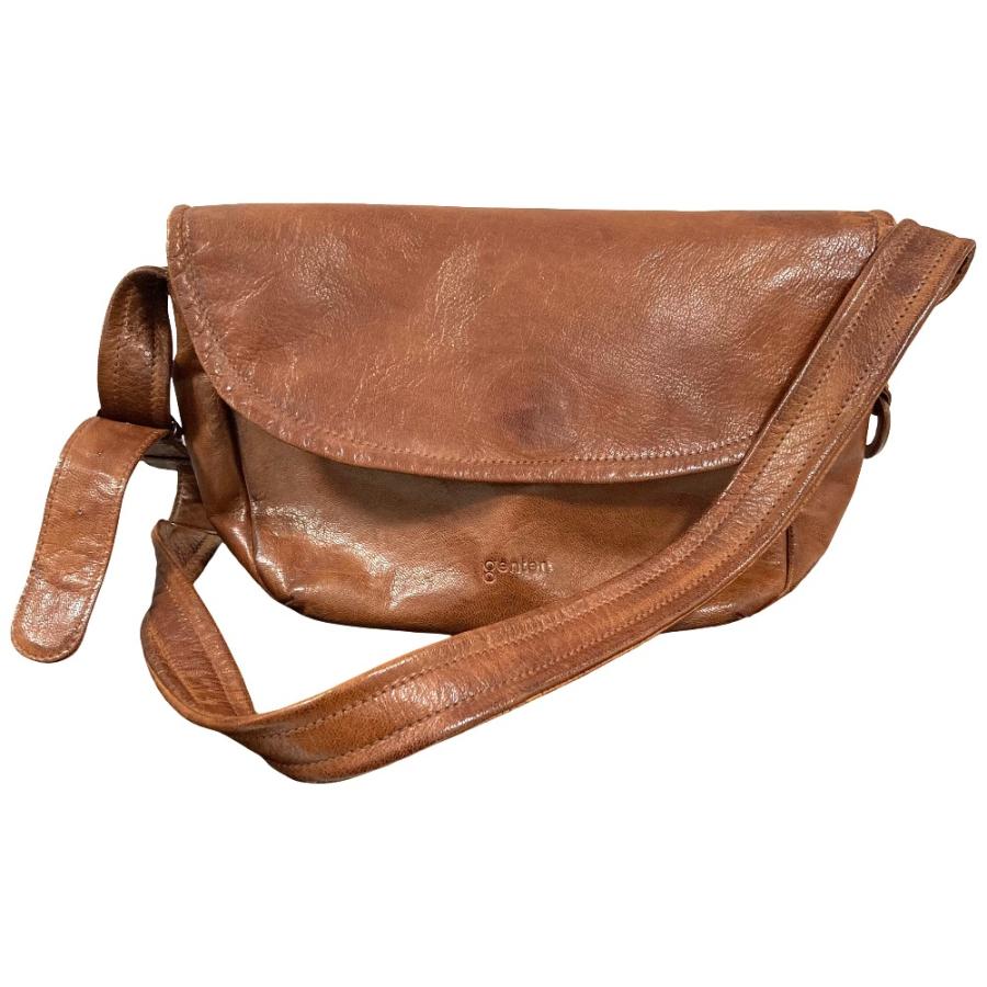 genten（ゲンテン） 良品 レザー ショルダーバッグ ブラウン