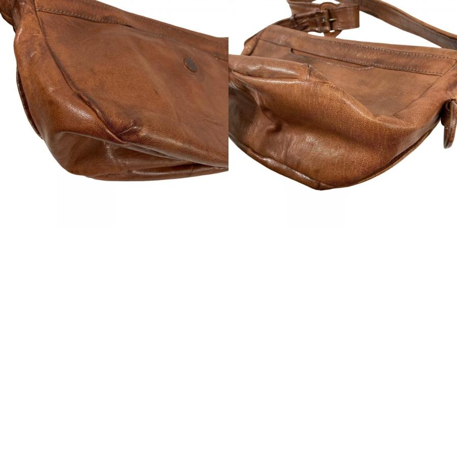 genten（ゲンテン） 良品 レザー ショルダーバッグ ブラウン