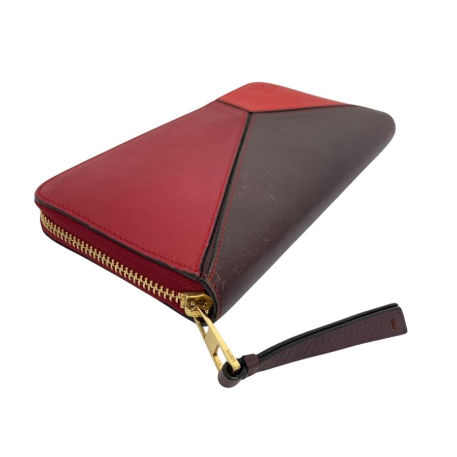 LOEWE（ロエベ） パズル レザーロングウォレット 長財布 レッド
