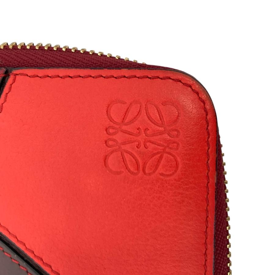 LOEWE（ロエベ） パズル レザーロングウォレット 長財布 レッド