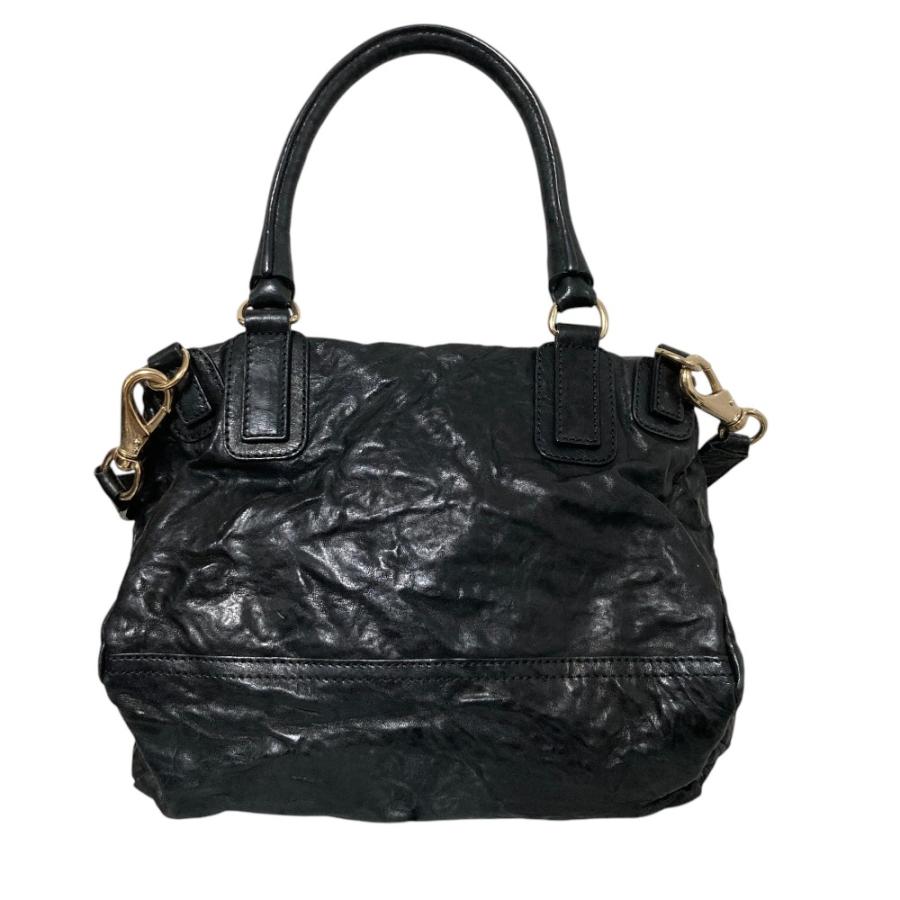 良品 GIVENCHY パンドラ 2way ショルダーバッグ シワ加工 黒 革 GIVENCHY（ジバンシィ） 美品 パンドラ シワ加工 2way ショルダー