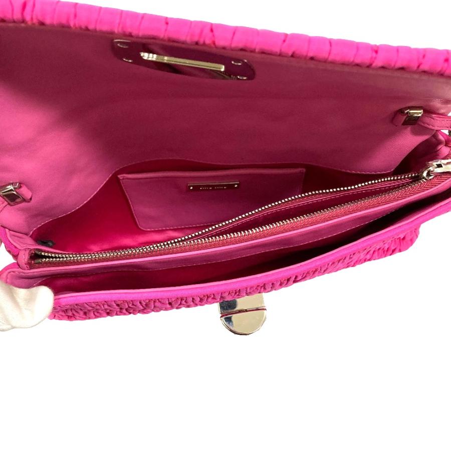 miu miu（ミュウミュウ） 美品 ナッパ クリスタル マテラッセ ビジュー