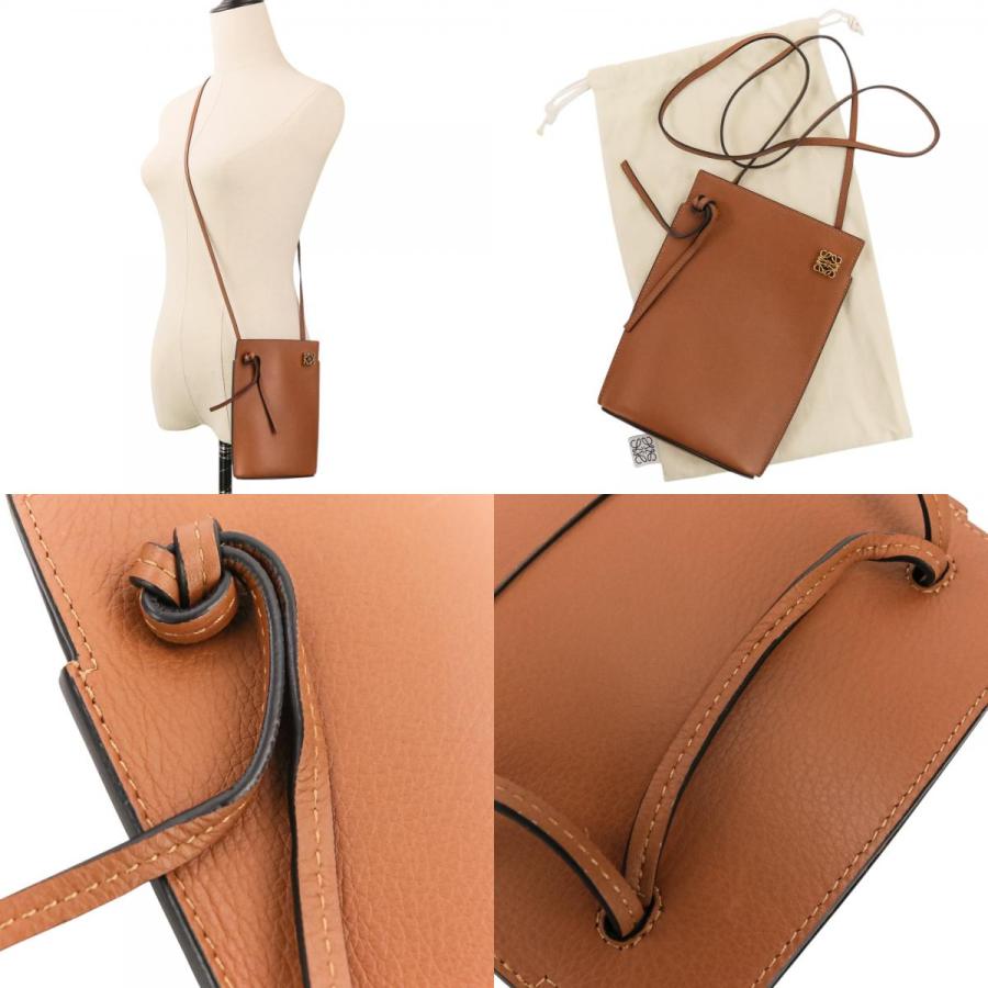 LOEWE（ロエベ） 美品 アナグラム ダイスポケット レザー ショルダー 