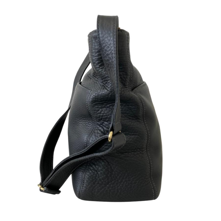 COACH（コーチ） 美品 シボ革 レザー ショルダーバッグ 4920 ブラック 