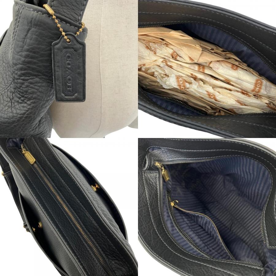 COACH（コーチ） 美品 シボ革 レザー ショルダーバッグ 4920 ブラック 