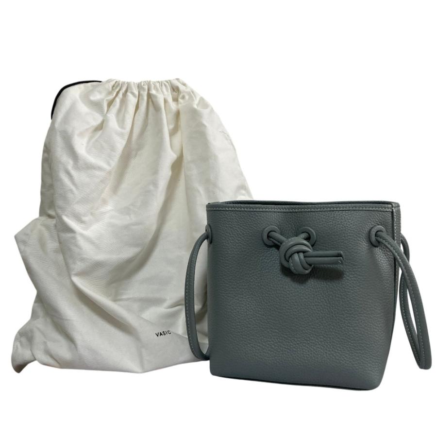 VASIC Bond Mini 正規品 アッシュグレー保存袋有 VASIC（ヴァジック） 新品同様 BOND mini ボンドミニ レザー